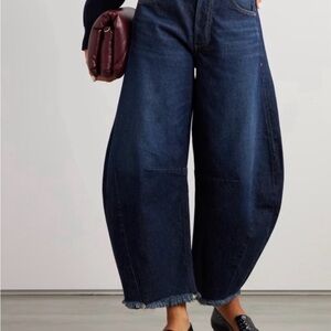 Citizens Of Humanity Horseshoe Deep Indigo Barrel-leg Jeans